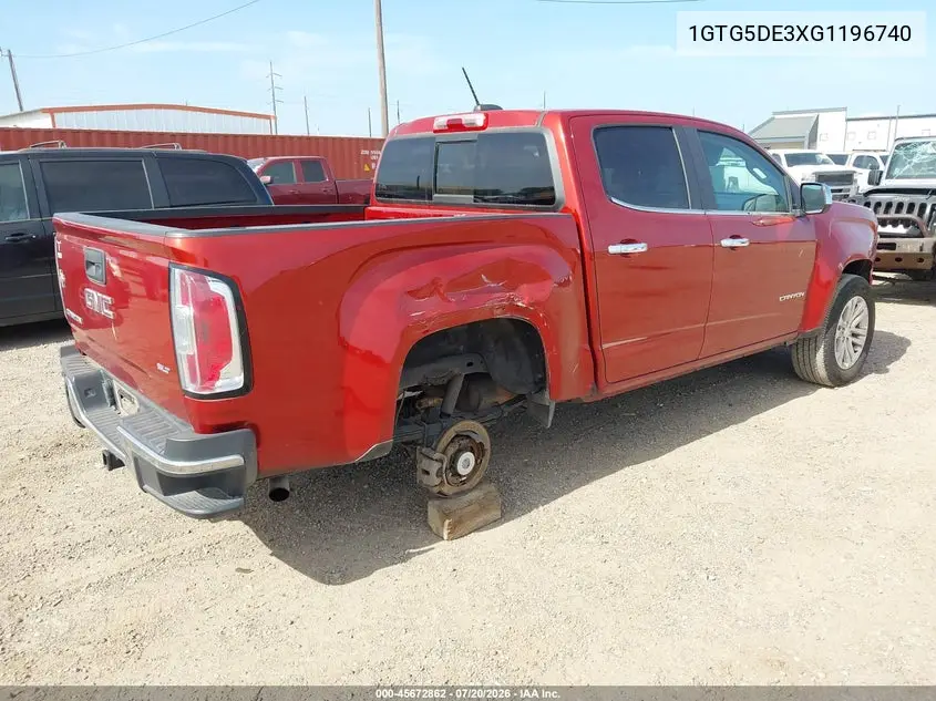 1GTG5DE3XG1196740 2016 GMC Canyon 2Wd Slt