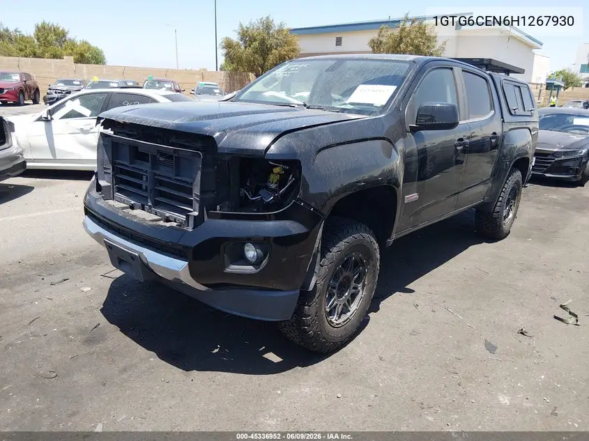 2017 GMC Canyon 4Wd Sle VIN: 1GTG6CEN6H1267930 Lot: 45336952