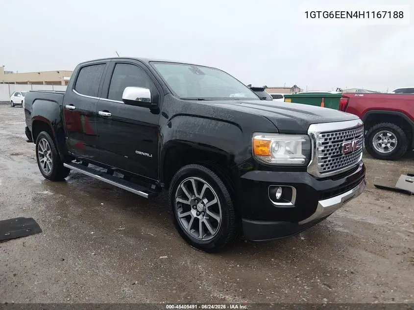 2017 GMC Canyon 4Wd Denali VIN: 1GTG6EEN4H1167188 Lot: 45405491