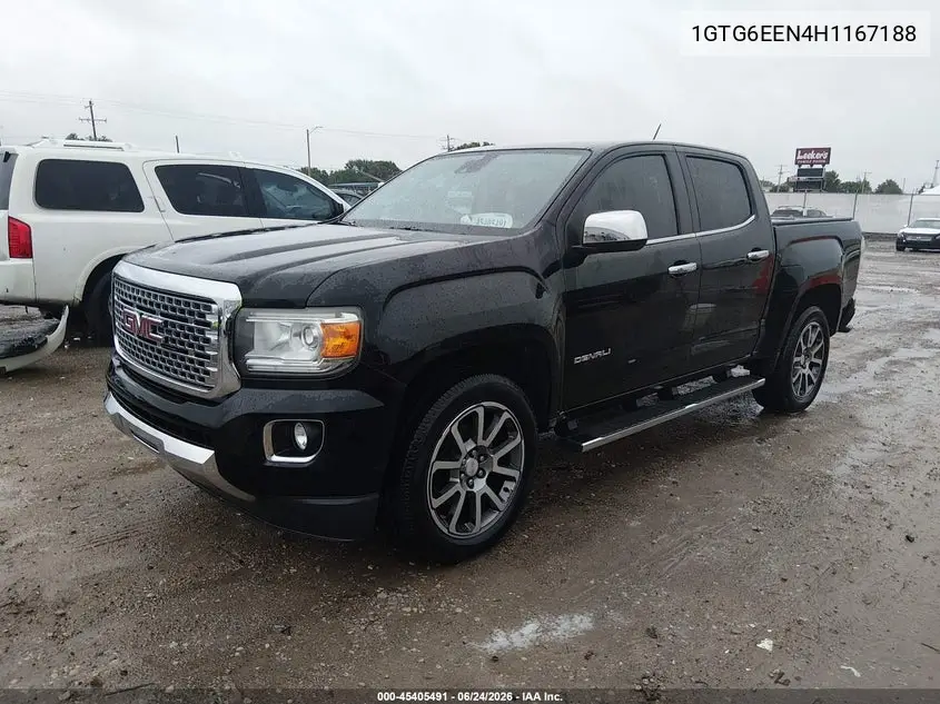 2017 GMC Canyon 4Wd Denali VIN: 1GTG6EEN4H1167188 Lot: 45405491