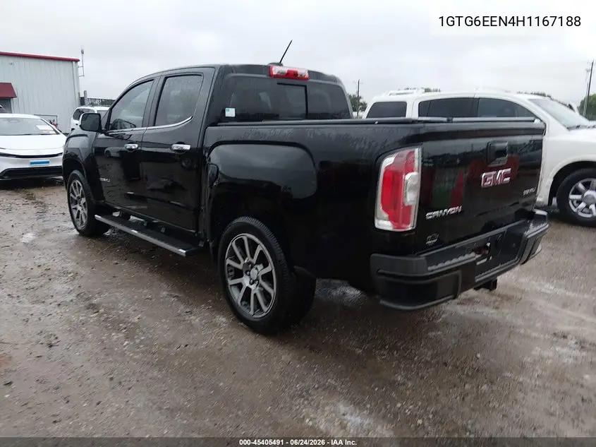 2017 GMC Canyon 4Wd Denali VIN: 1GTG6EEN4H1167188 Lot: 45405491