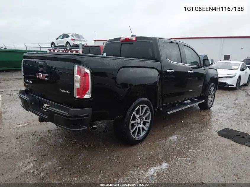 2017 GMC Canyon 4Wd Denali VIN: 1GTG6EEN4H1167188 Lot: 45405491
