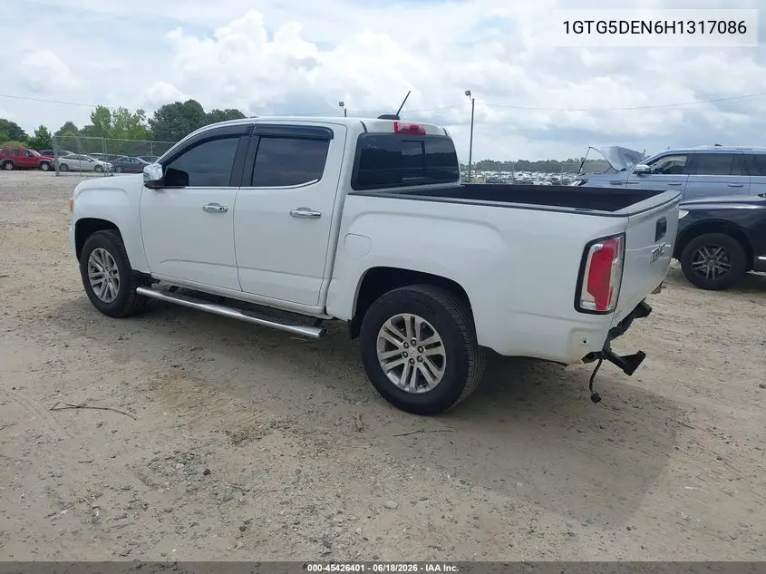 2017 GMC Canyon Slt VIN: 1GTG5DEN6H1317086 Lot: 45426401