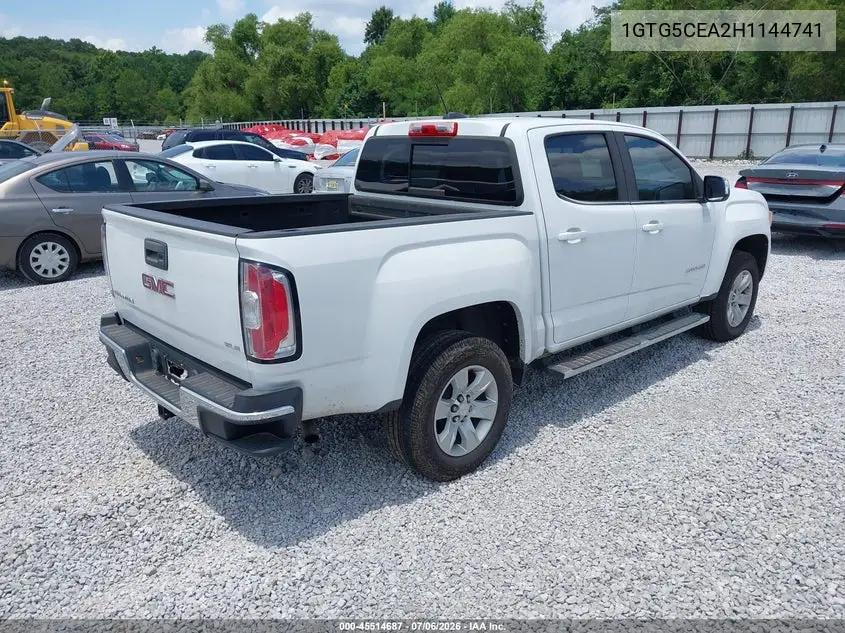 2017 GMC Canyon 2Wd Sle VIN: 1GTG5CEA2H1144741 Lot: 45514687