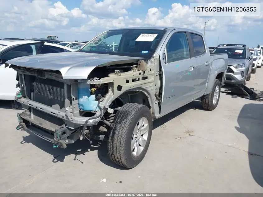 2017 GMC Canyon 4Wd Sle VIN: 1GTG6CEN1H1206355 Lot: 45565361