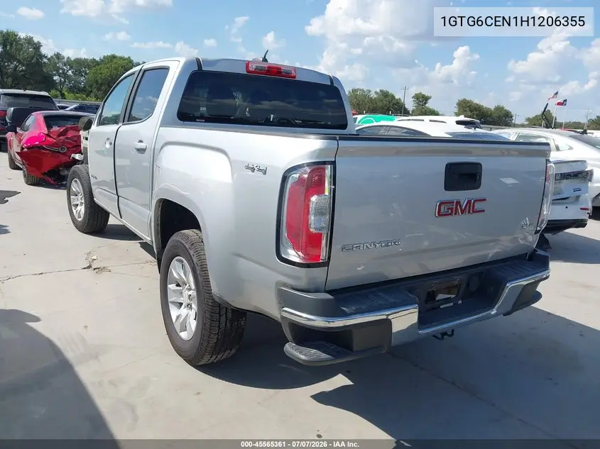 2017 GMC Canyon 4Wd Sle VIN: 1GTG6CEN1H1206355 Lot: 45565361