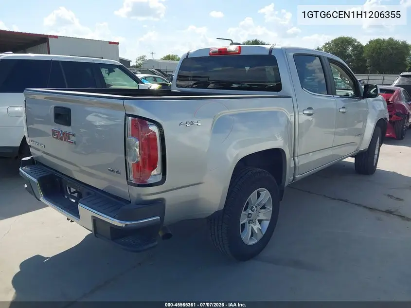 2017 GMC Canyon 4Wd Sle VIN: 1GTG6CEN1H1206355 Lot: 45565361
