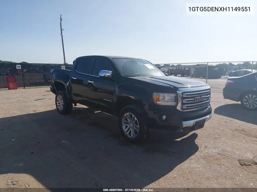 2017 GMC Canyon 2Wd Slt VIN: 1GTG5DENXH1149551 Lot: 45597093