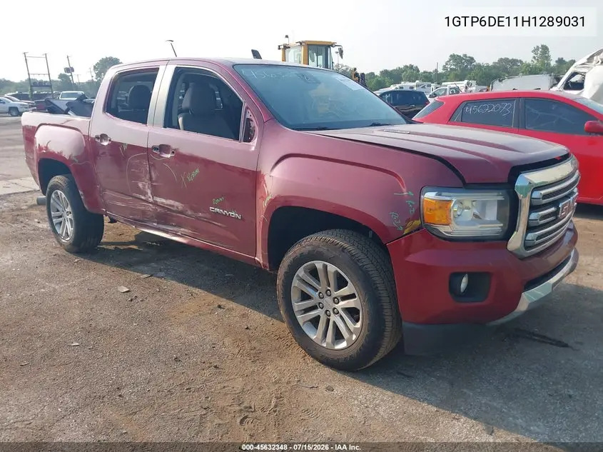 2017 GMC Canyon 4Wd Slt VIN: 1GTP6DE11H1289031 Lot: 45632348