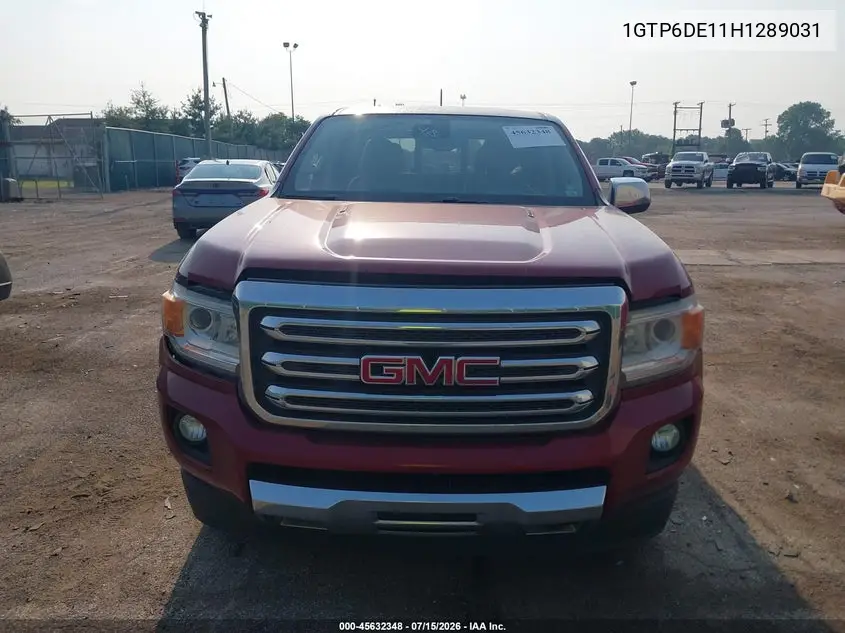 2017 GMC Canyon 4Wd Slt VIN: 1GTP6DE11H1289031 Lot: 45632348