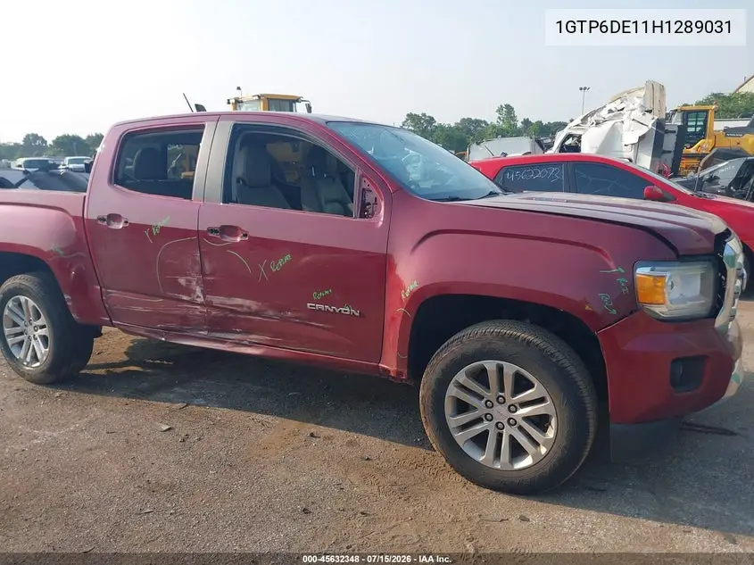2017 GMC Canyon 4Wd Slt VIN: 1GTP6DE11H1289031 Lot: 45632348