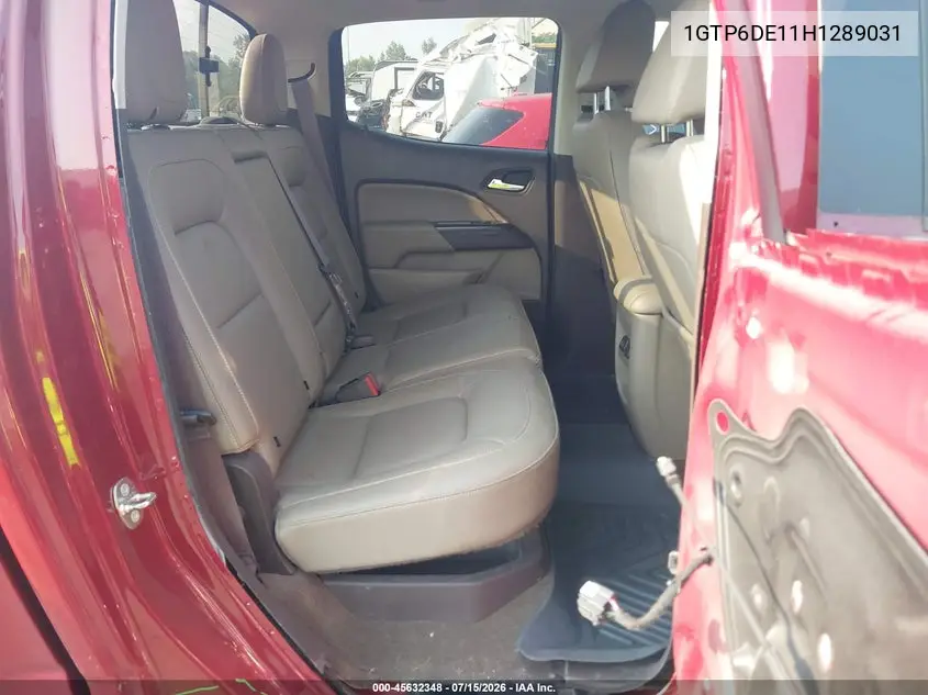 2017 GMC Canyon 4Wd Slt VIN: 1GTP6DE11H1289031 Lot: 45632348
