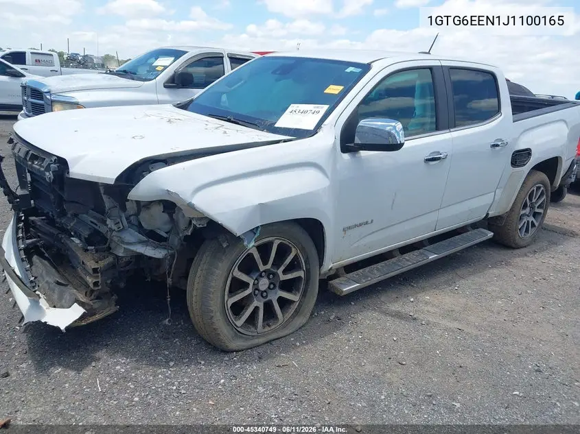 2018 GMC Canyon 4Wd Denali VIN: 1GTG6EEN1J1100165 Lot: 45340749
