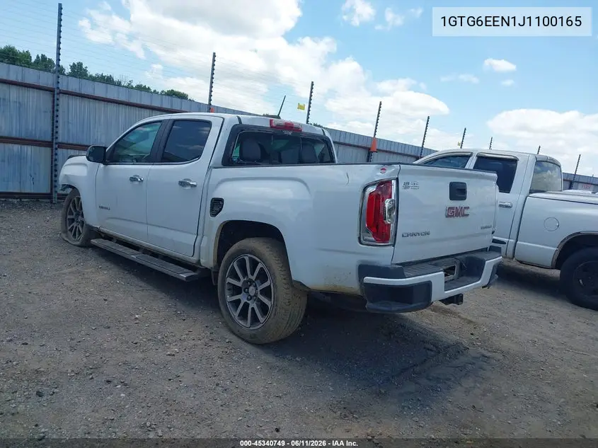 2018 GMC Canyon 4Wd Denali VIN: 1GTG6EEN1J1100165 Lot: 45340749
