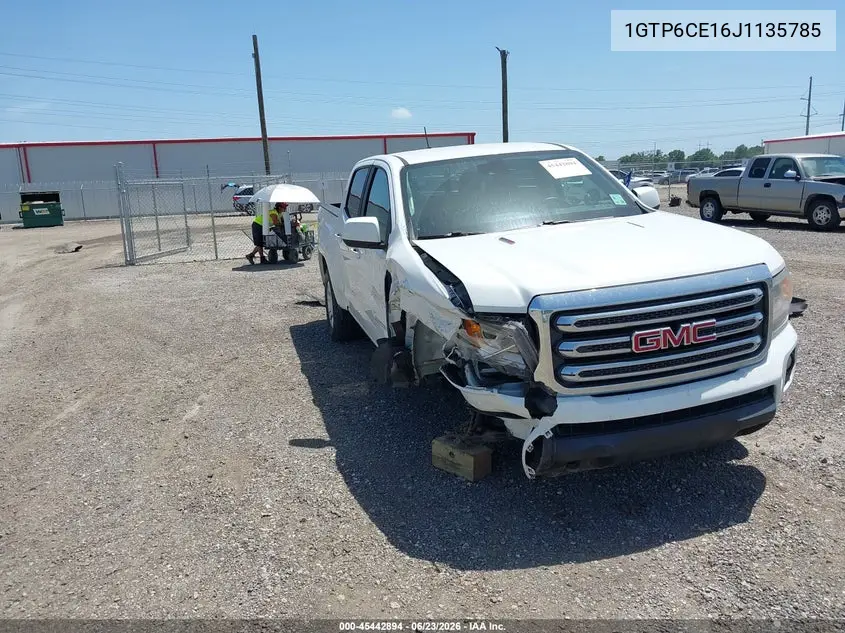 2018 GMC Canyon 4Wd Sle VIN: 1GTP6CE16J1135785 Lot: 45442894