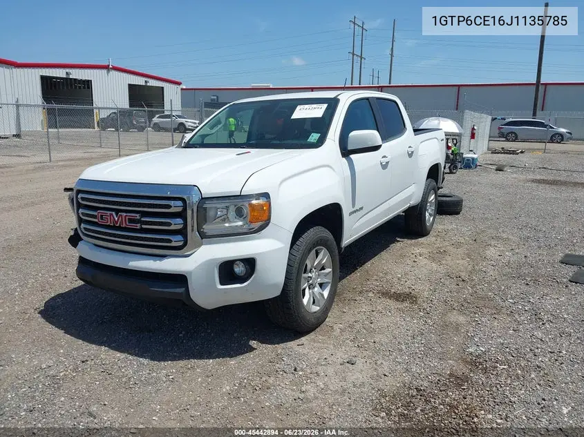 2018 GMC Canyon 4Wd Sle VIN: 1GTP6CE16J1135785 Lot: 45442894