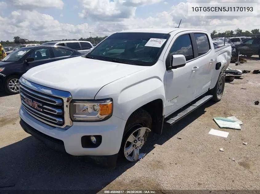 2018 GMC Canyon Sle VIN: 1GTG5CEN5J1170193 Lot: 45506517