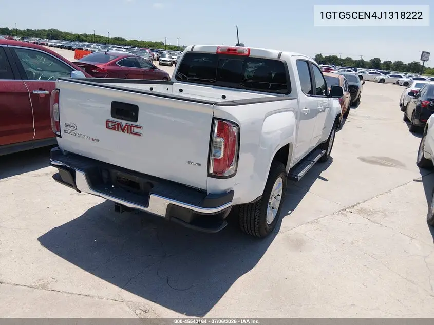 2018 GMC Canyon Sle VIN: 1GTG5CEN4J1318222 Lot: 45543164