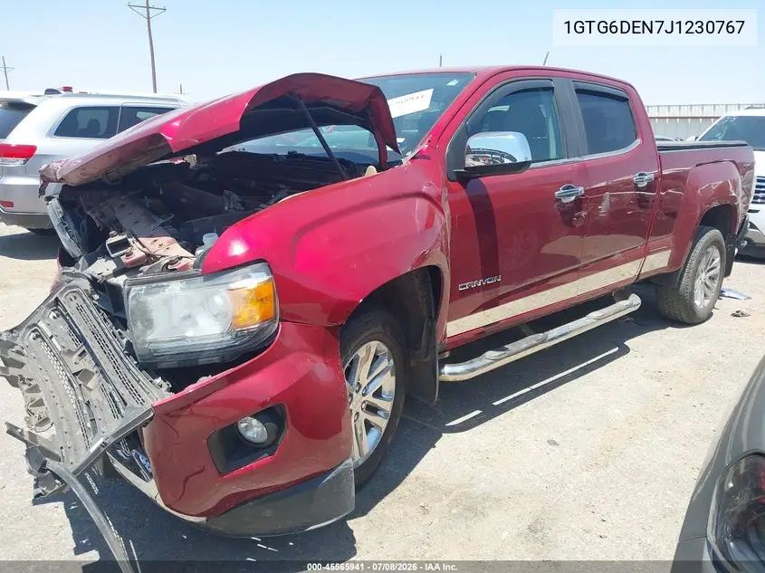 2018 GMC Canyon Slt VIN: 1GTG6DEN7J1230767 Lot: 45565941