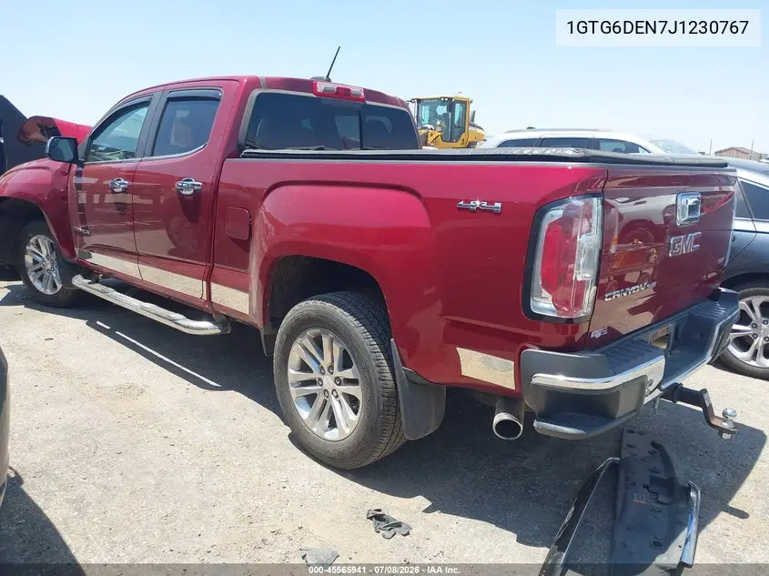 2018 GMC Canyon Slt VIN: 1GTG6DEN7J1230767 Lot: 45565941