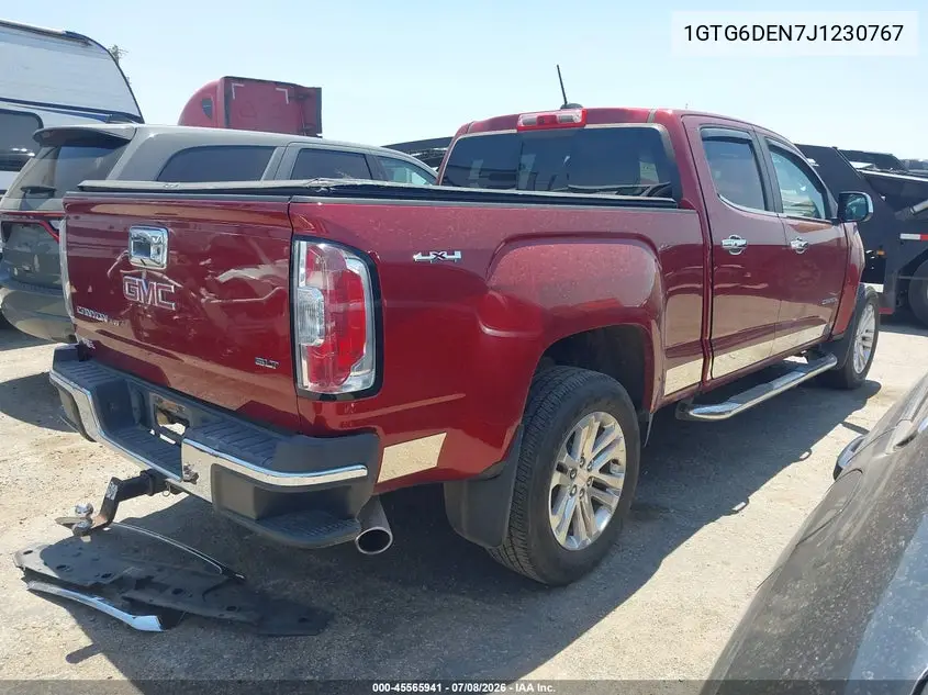2018 GMC Canyon Slt VIN: 1GTG6DEN7J1230767 Lot: 45565941