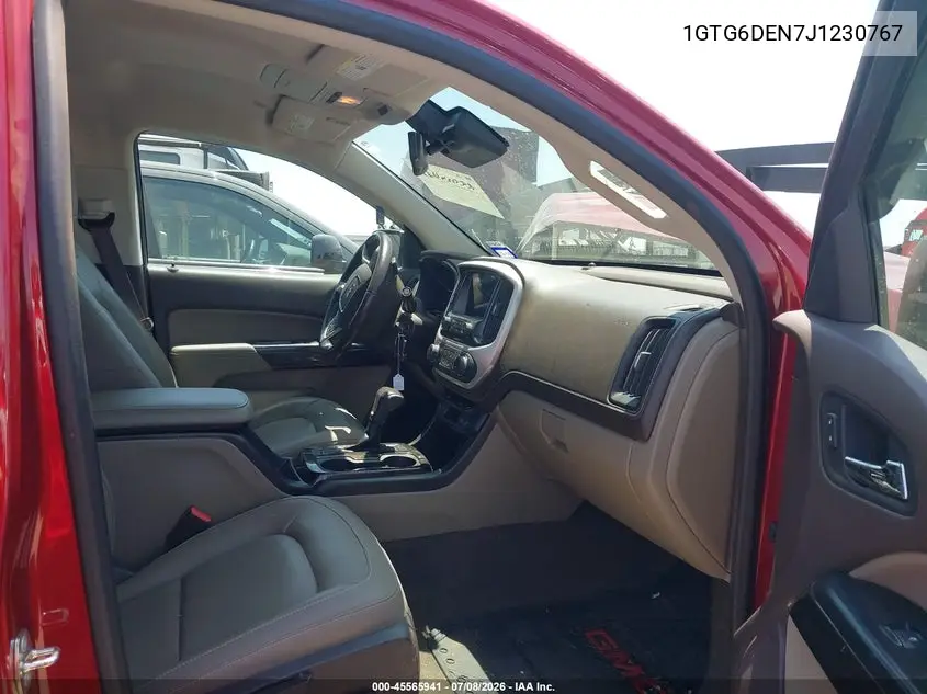 2018 GMC Canyon Slt VIN: 1GTG6DEN7J1230767 Lot: 45565941