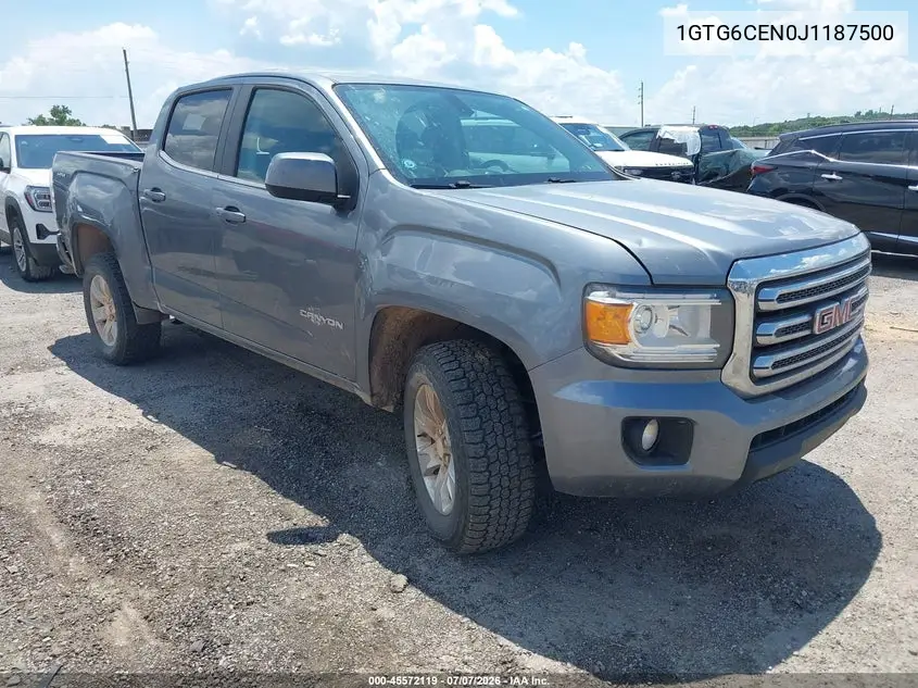 2018 GMC Canyon Sle VIN: 1GTG6CEN0J1187500 Lot: 45572119