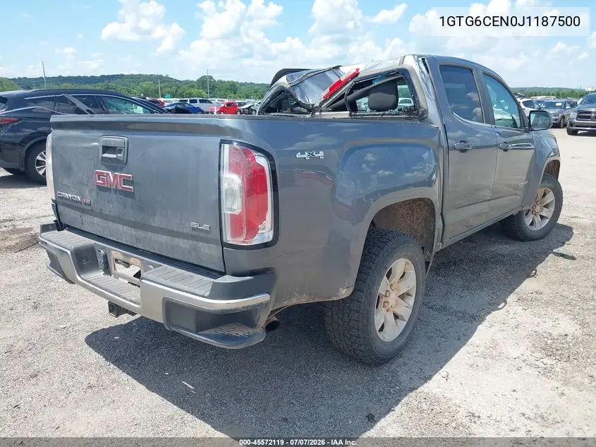 2018 GMC Canyon Sle VIN: 1GTG6CEN0J1187500 Lot: 45572119