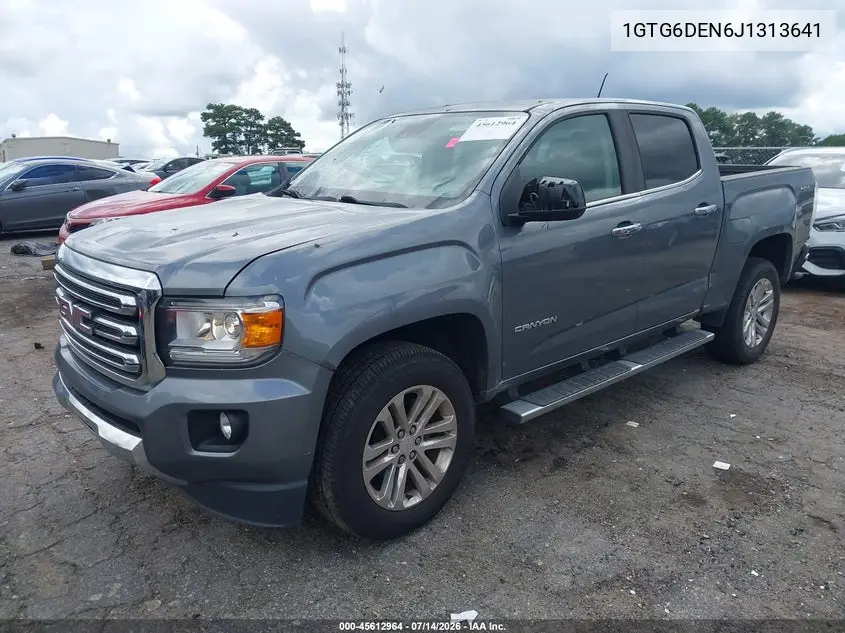 2018 GMC Canyon Slt VIN: 1GTG6DEN6J1313641 Lot: 45612964