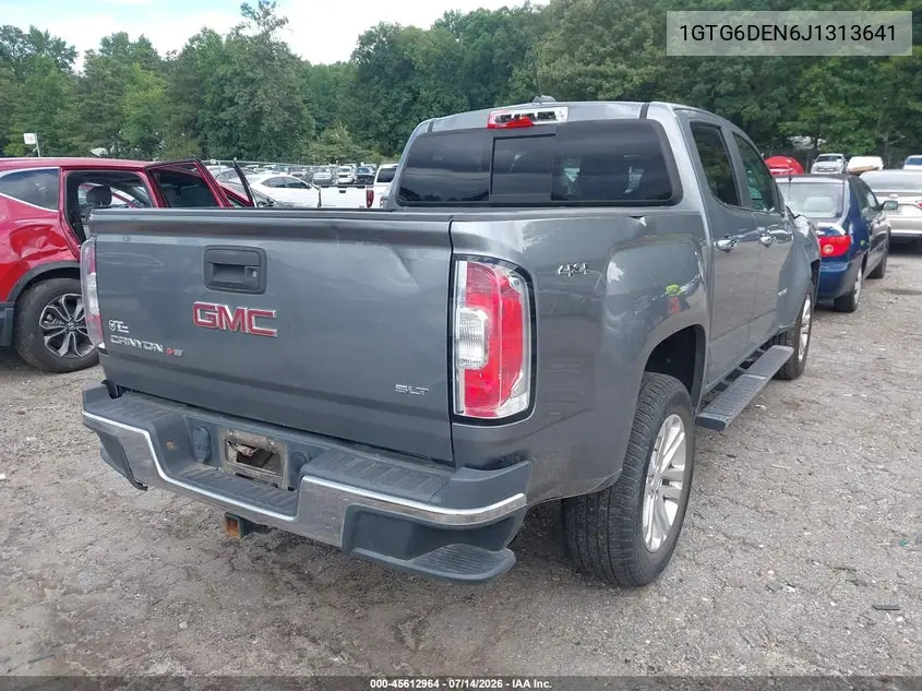 2018 GMC Canyon Slt VIN: 1GTG6DEN6J1313641 Lot: 45612964