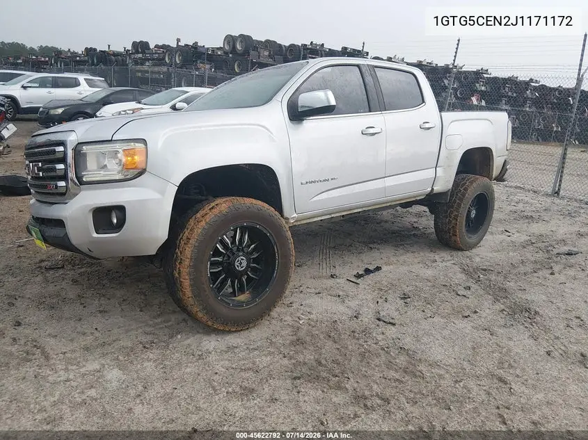 2018 GMC Canyon Sle VIN: 1GTG5CEN2J1171172 Lot: 45622792