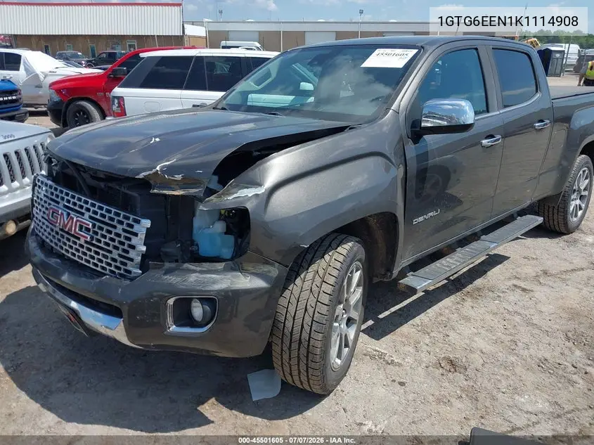 2019 GMC Canyon Denali VIN: 1GTG6EEN1K1114908 Lot: 45501605