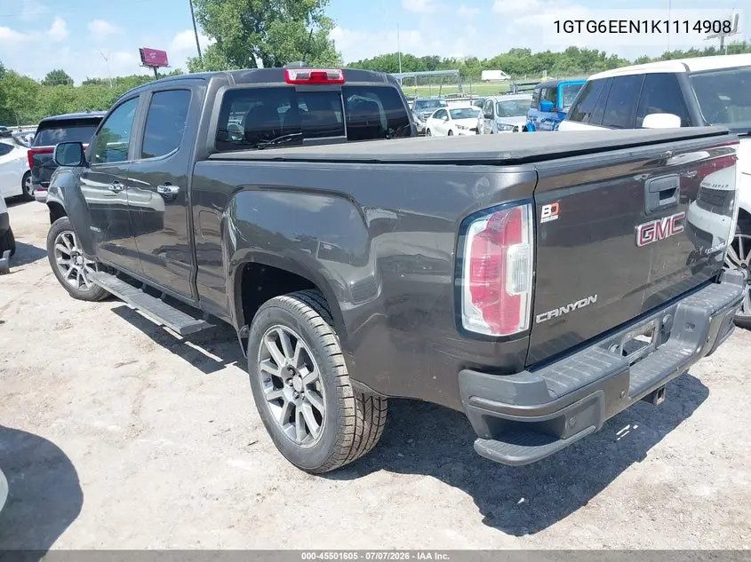 2019 GMC Canyon Denali VIN: 1GTG6EEN1K1114908 Lot: 45501605