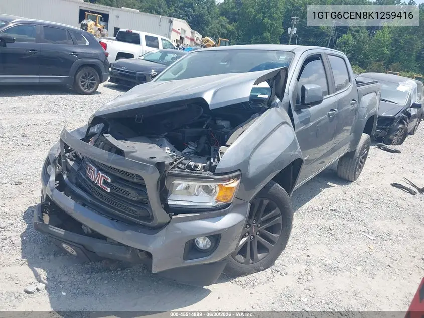 2019 GMC Canyon Sle VIN: 1GTG6CEN8K1259416 Lot: 45514889