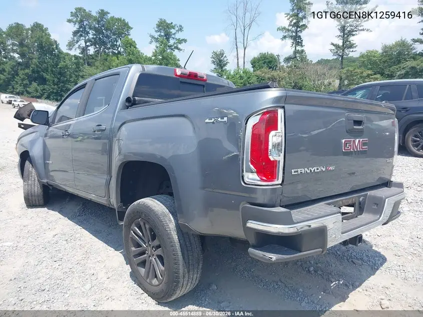 2019 GMC Canyon Sle VIN: 1GTG6CEN8K1259416 Lot: 45514889