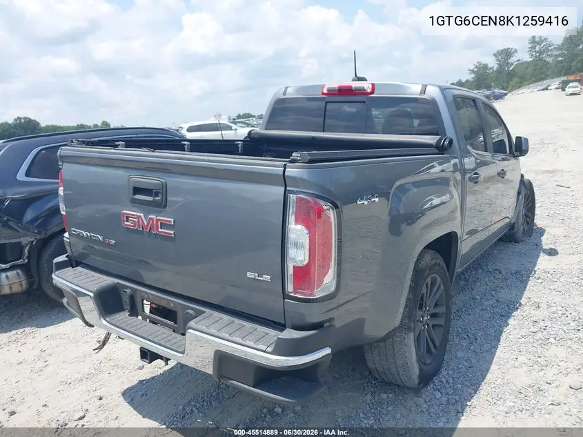 2019 GMC Canyon Sle VIN: 1GTG6CEN8K1259416 Lot: 45514889