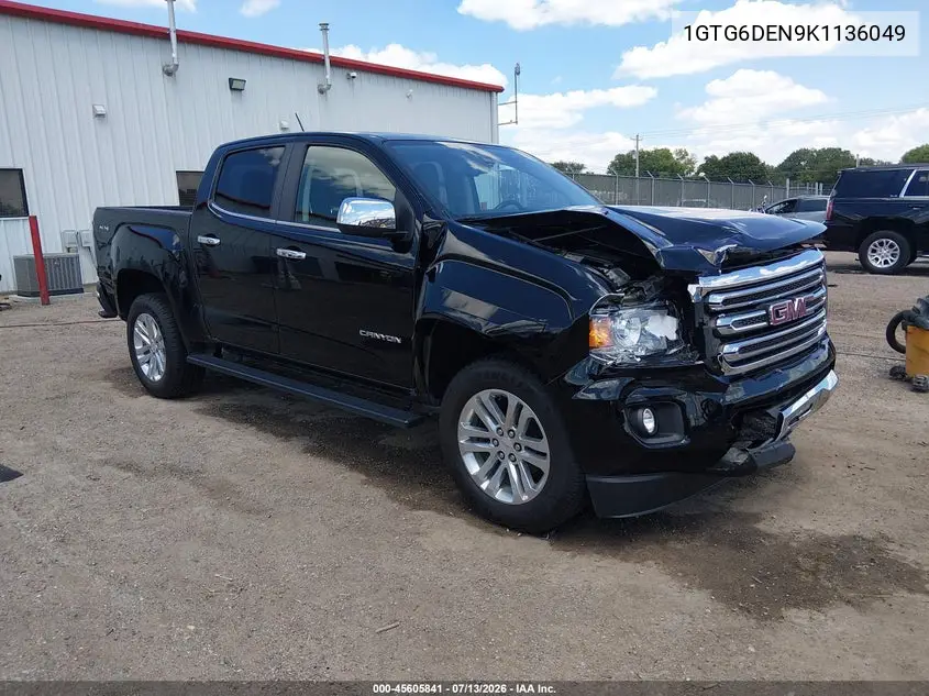 2019 GMC Canyon Slt VIN: 1GTG6DEN9K1136049 Lot: 45605841