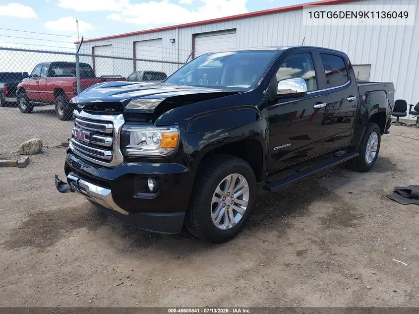2019 GMC Canyon Slt VIN: 1GTG6DEN9K1136049 Lot: 45605841