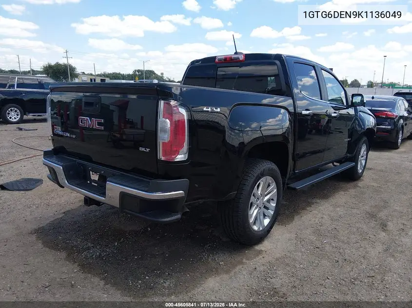 2019 GMC Canyon Slt VIN: 1GTG6DEN9K1136049 Lot: 45605841