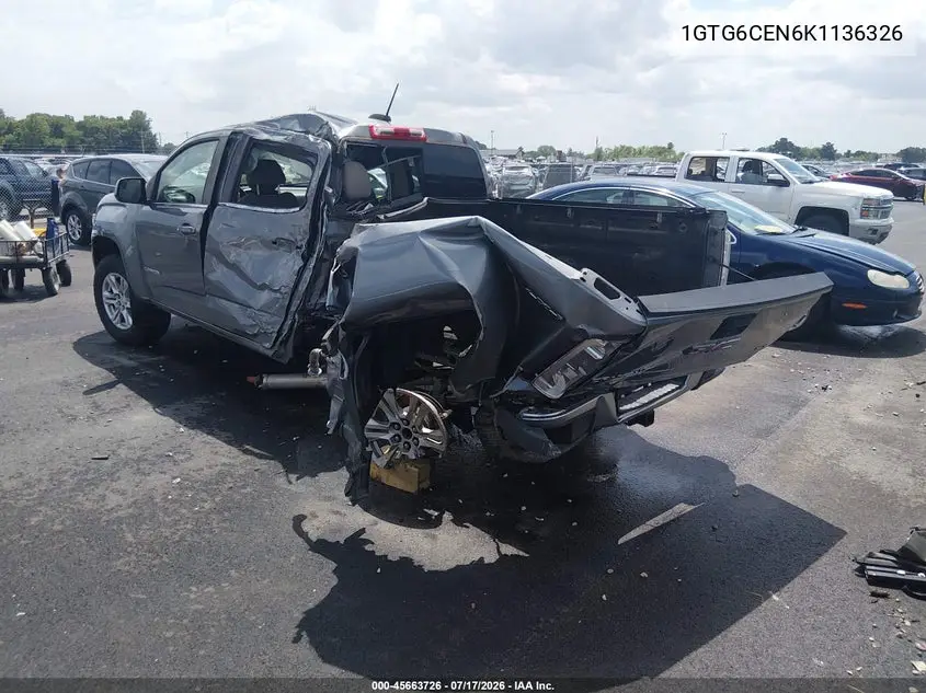 2019 GMC Canyon Sle VIN: 1GTG6CEN6K1136326 Lot: 45663726