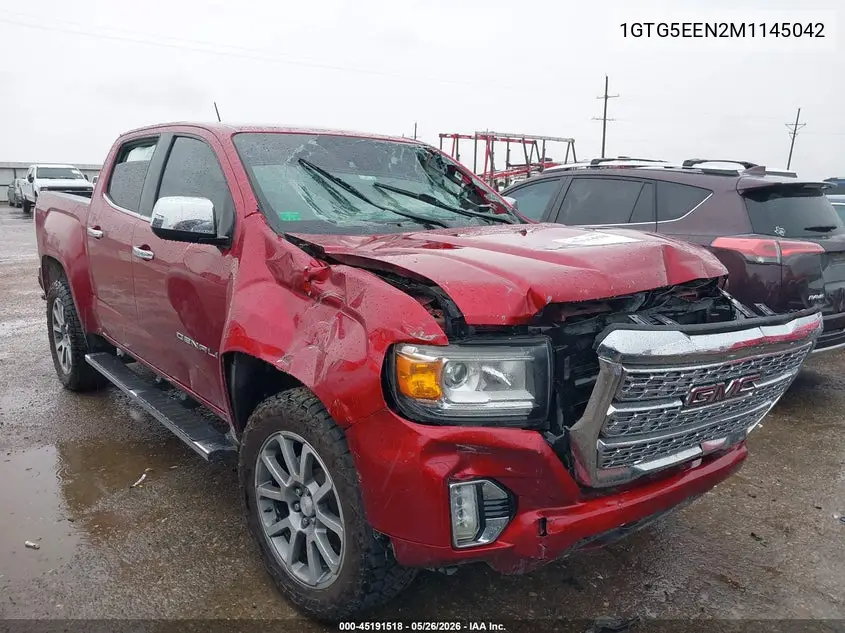 2021 GMC Canyon 2Wd Short Box Denali VIN: 1GTG5EEN2M1145042 Lot: 45191518