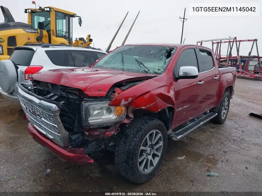 2021 GMC Canyon 2Wd Short Box Denali VIN: 1GTG5EEN2M1145042 Lot: 45191518