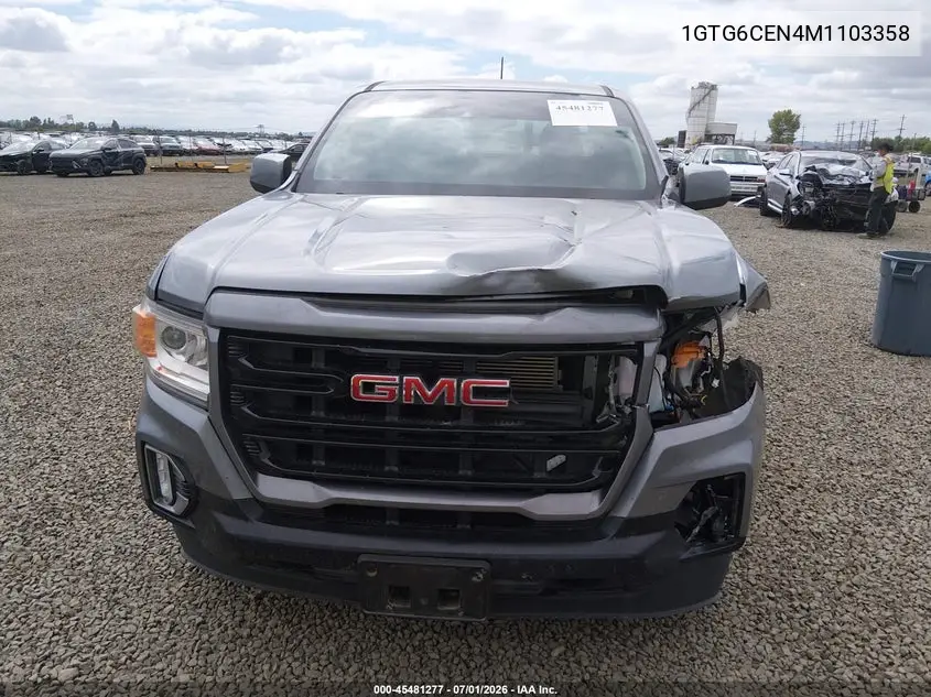 2021 GMC Canyon 4Wd Short Box Elevation VIN: 1GTG6CEN4M1103358 Lot: 45481277