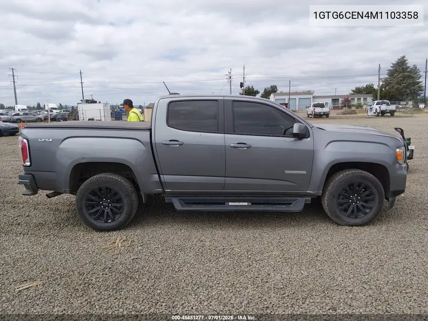 2021 GMC Canyon 4Wd Short Box Elevation VIN: 1GTG6CEN4M1103358 Lot: 45481277