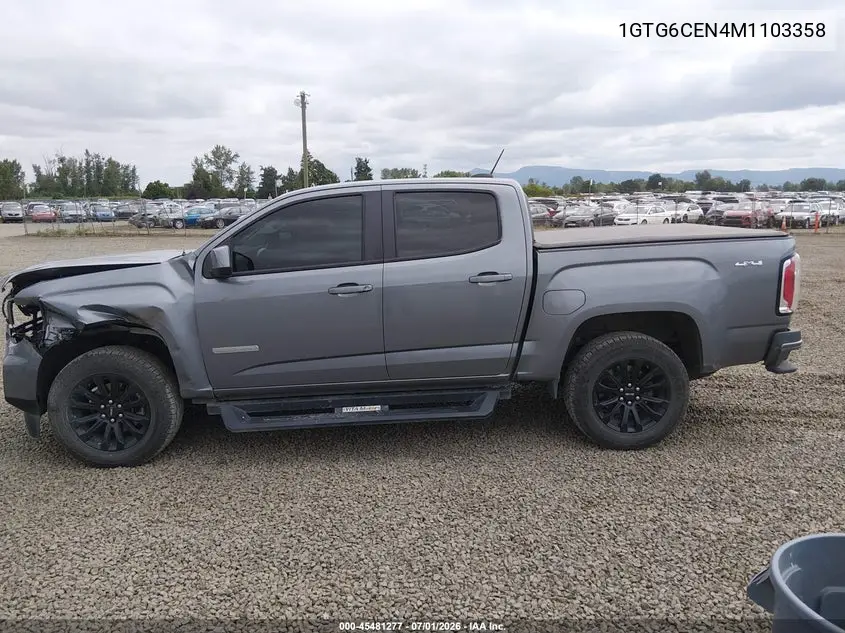 2021 GMC Canyon 4Wd Short Box Elevation VIN: 1GTG6CEN4M1103358 Lot: 45481277