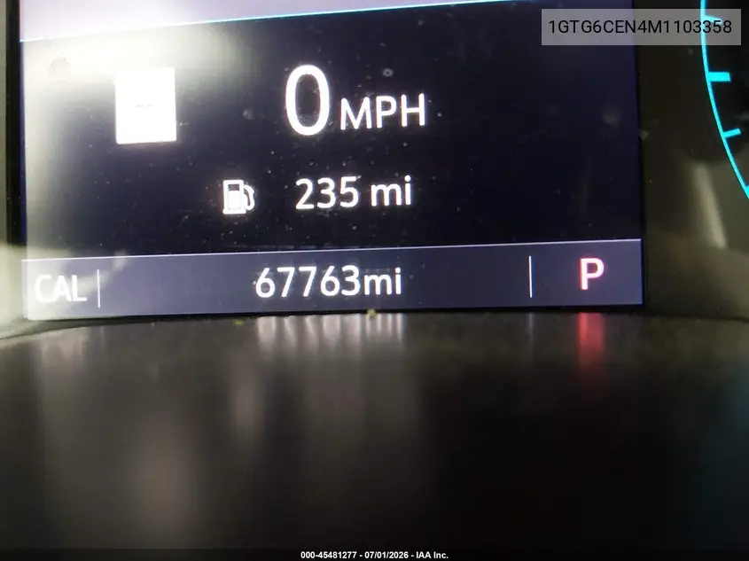 2021 GMC Canyon 4Wd Short Box Elevation VIN: 1GTG6CEN4M1103358 Lot: 45481277