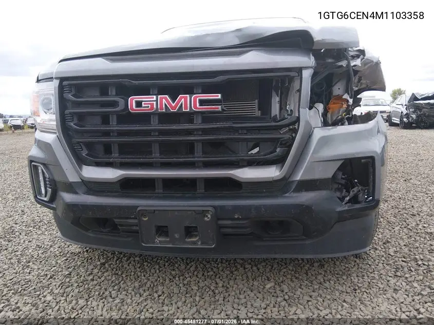 2021 GMC Canyon 4Wd Short Box Elevation VIN: 1GTG6CEN4M1103358 Lot: 45481277