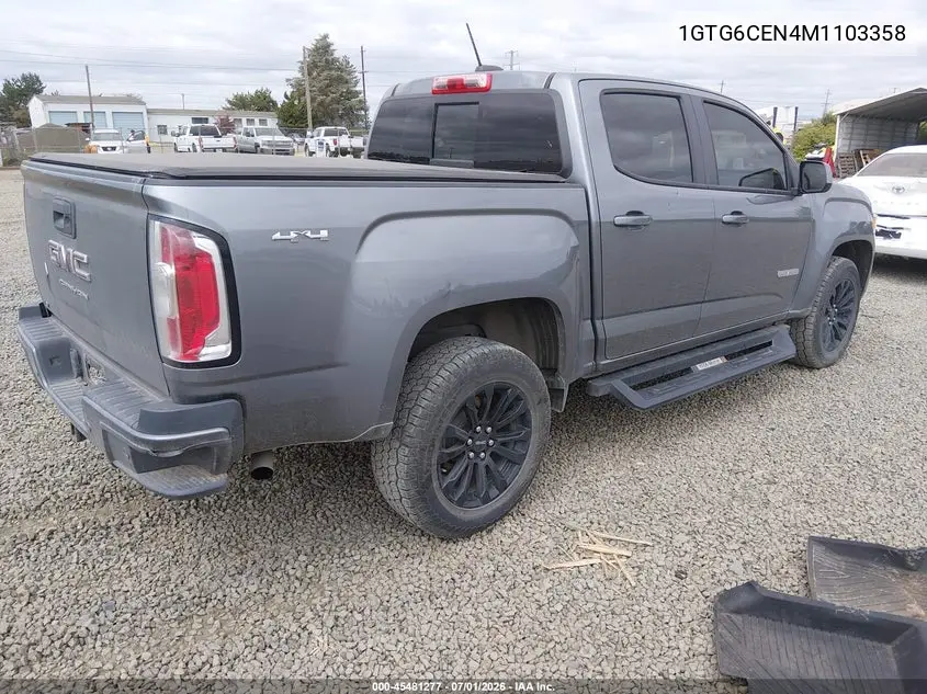 2021 GMC Canyon 4Wd Short Box Elevation VIN: 1GTG6CEN4M1103358 Lot: 45481277