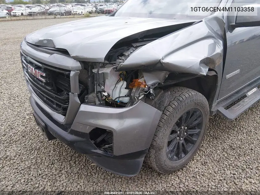 2021 GMC Canyon 4Wd Short Box Elevation VIN: 1GTG6CEN4M1103358 Lot: 45481277