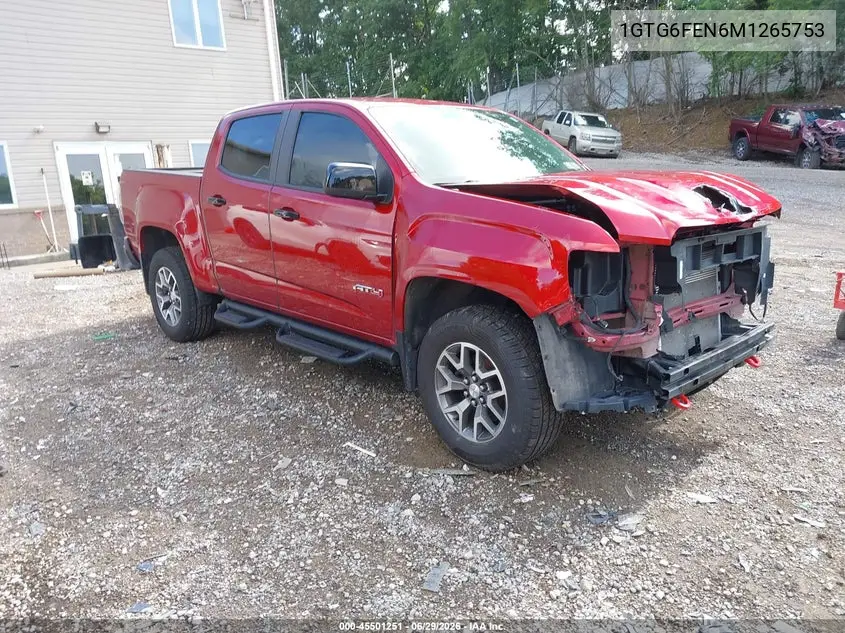 2021 GMC Canyon 4Wd Short Box At4 - Leather VIN: 1GTG6FEN6M1265753 Lot: 45501251